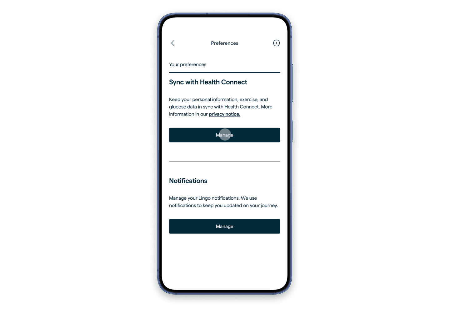 How to sync Lingo with Health Connect by Android